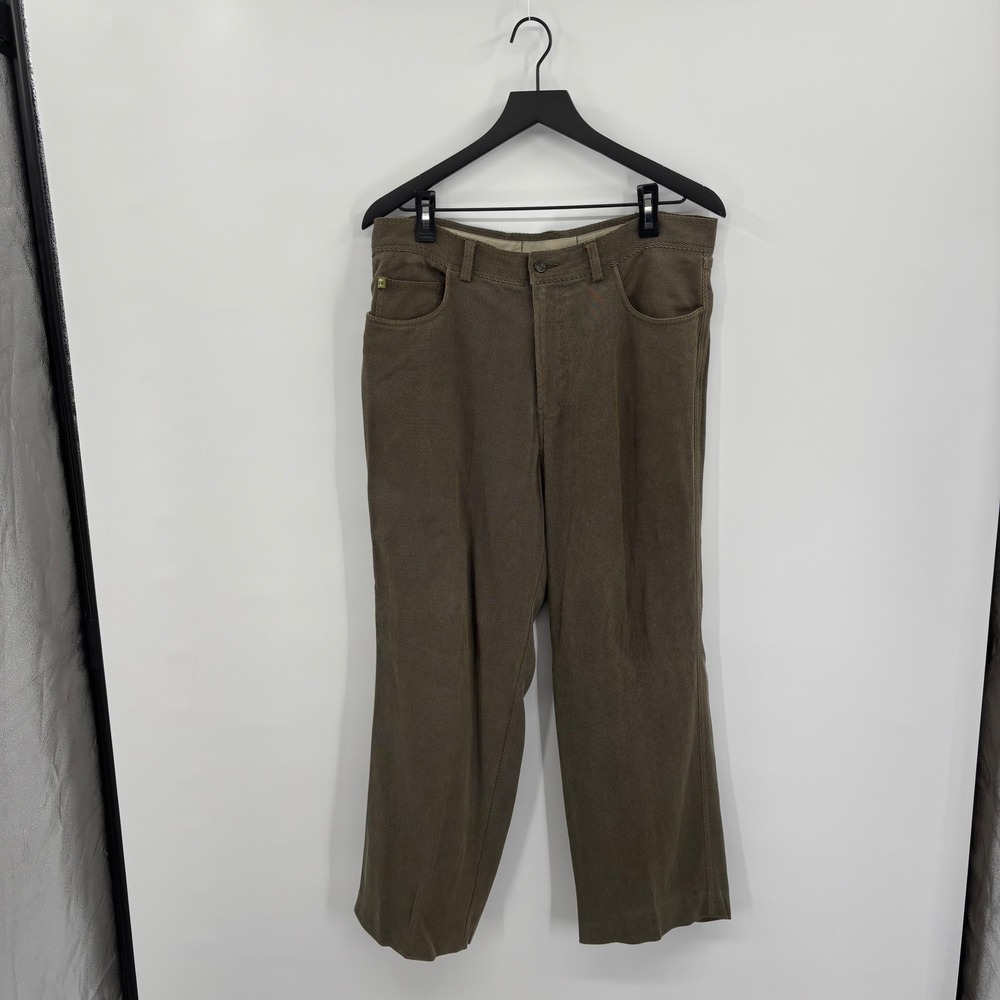 Tommy Bahama Mens‎ Silk Pants 34 Brown Bamboo Blend Textured Casual Vacation